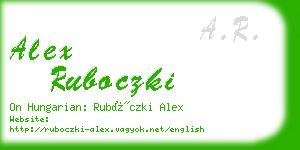 alex ruboczki business card